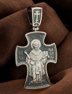 Крест из серебра 925 пробы и золота 585 пробы