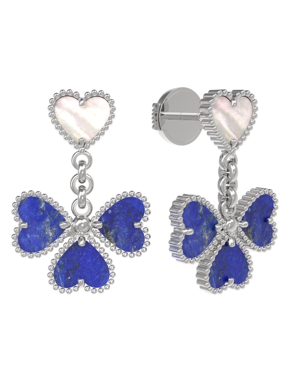 Серьги из белого золота 585 пробы
